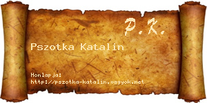 Pszotka Katalin névjegykártya